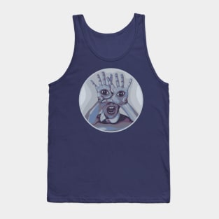 Weird Eyeball Hands Scream Tank Top